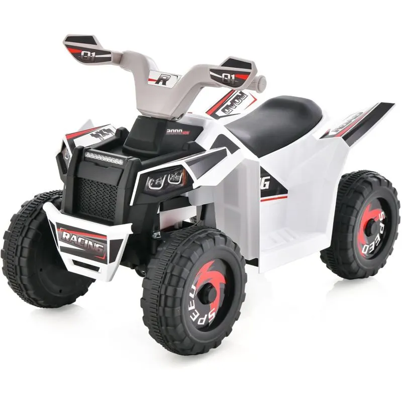 Costway - 6V Quad Elettrico per Bambini, Quad Giocattolo Elettrico a 4 Ruote con Ampio Sedile, Avanti/Indietro, Quad Regalo per Bambini 3