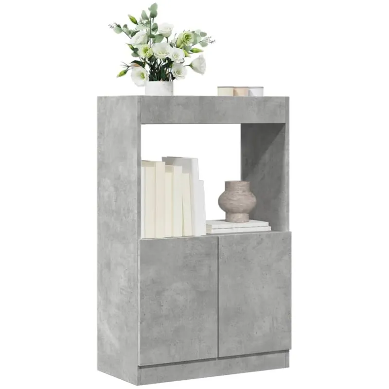 Credenza Grigio Cemento 63x33x100 cm in Truciolato - Vidaxl