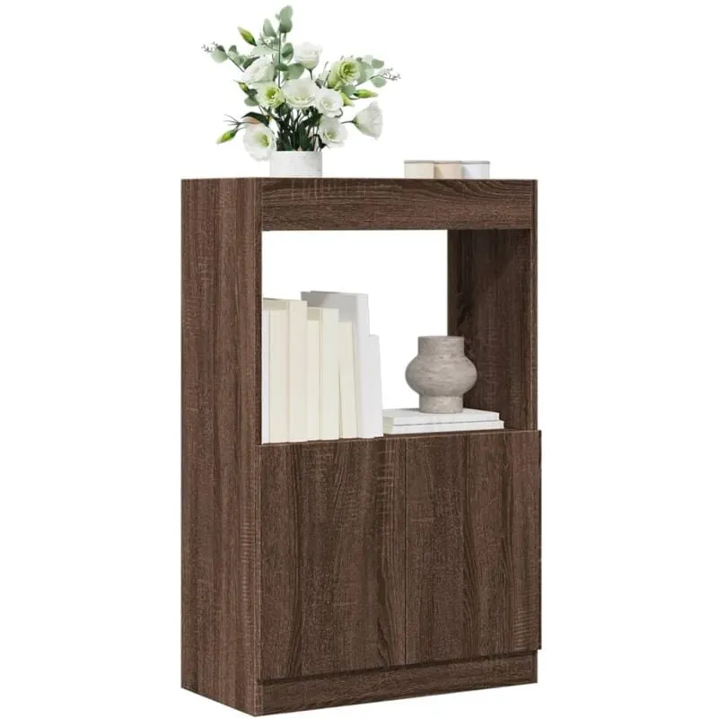 Credenza Rovere Marrone 63x33x100 cm in Truciolato - Vidaxl