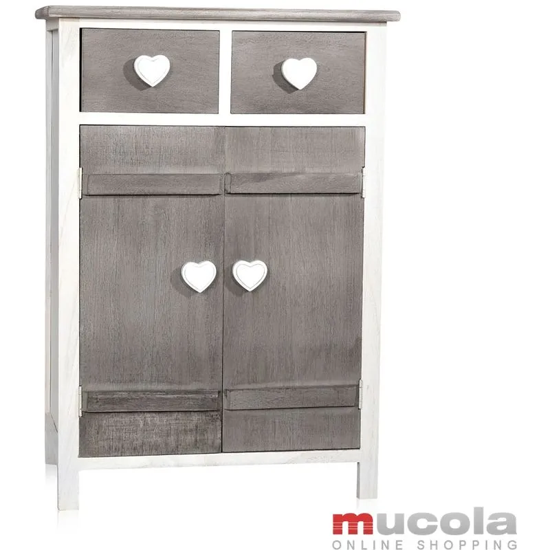 Credenza bianco grigio Shabby