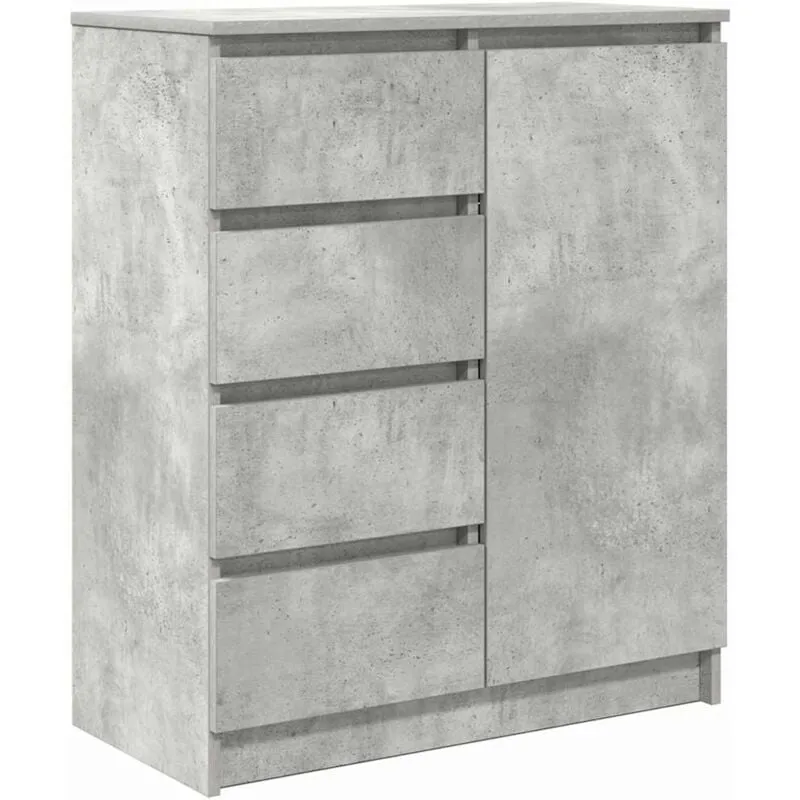 Credenza con Cassetti Grigio Cemento 71x35x84 cm in Truciolato Vidaxl