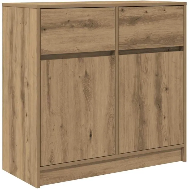 Credenza con Cassetto Rovere Artigianale 80x34x76 cm Truciolato Vidaxl