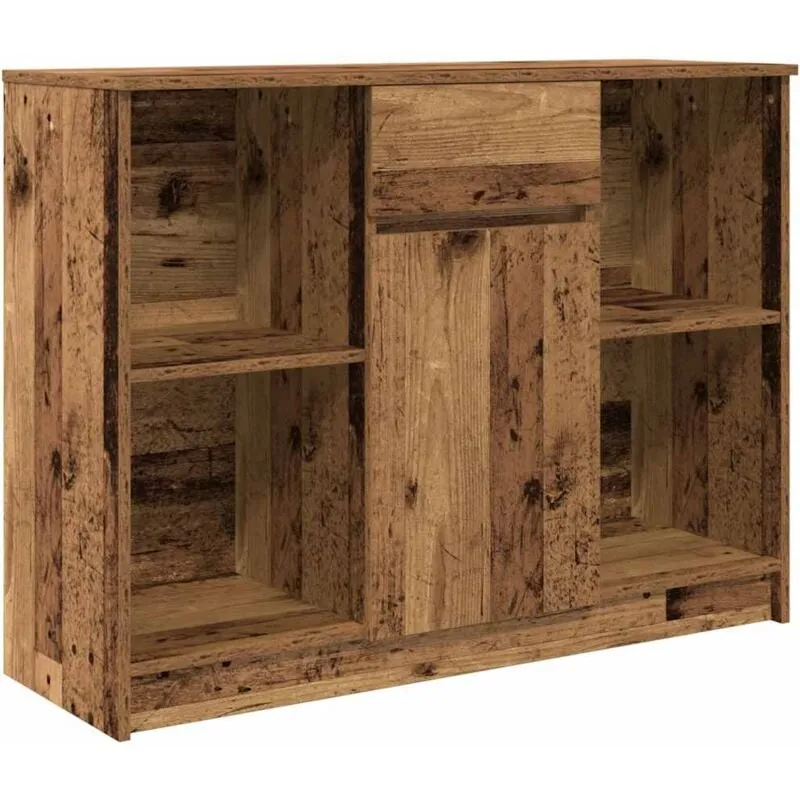 Credenza con Cassetto Legno Antico 101x35x76 cm in Truciolato Vidaxl