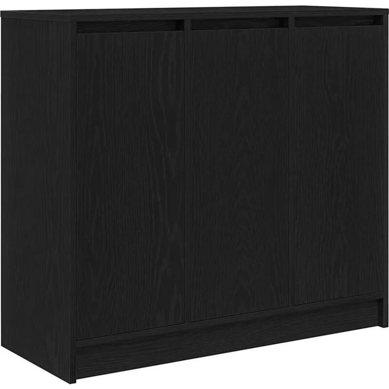 Credenza Rovere Nero 85x34x76 cm in Legno Multistrato Vidaxl