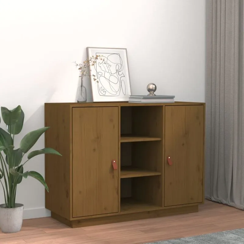 Credenza ambra 100x40x75 cm in Legno Massello di Pino - Vidaxl