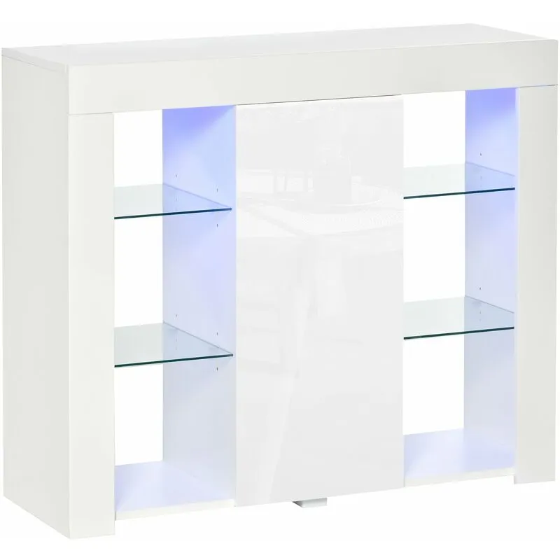 Giordanoshop - Credenza Moderna con Mensole 97x35x83 cm in Legno truciolare Bianco