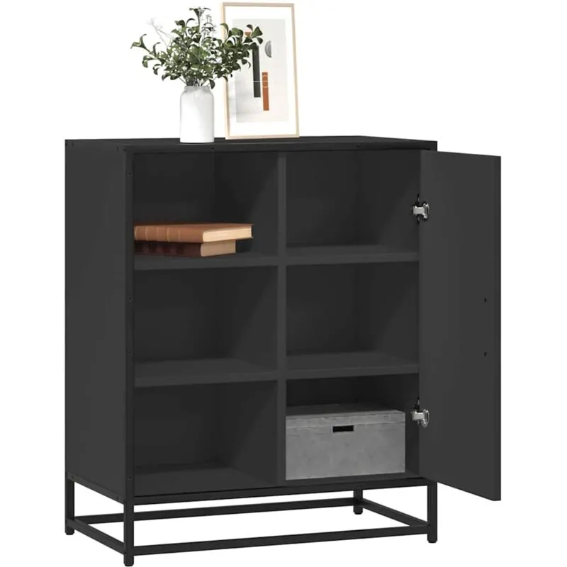 Credenza Nero 62x35x76 cm in Legno Multistrato - Vidaxl