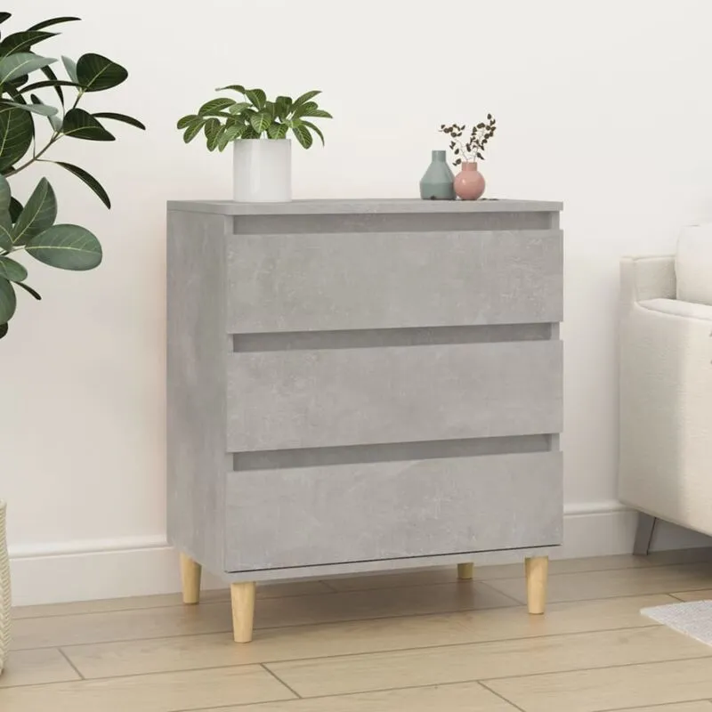 vidaXL Credenza Grigio Cemento 60x35x70 cm in Legno Multistrato