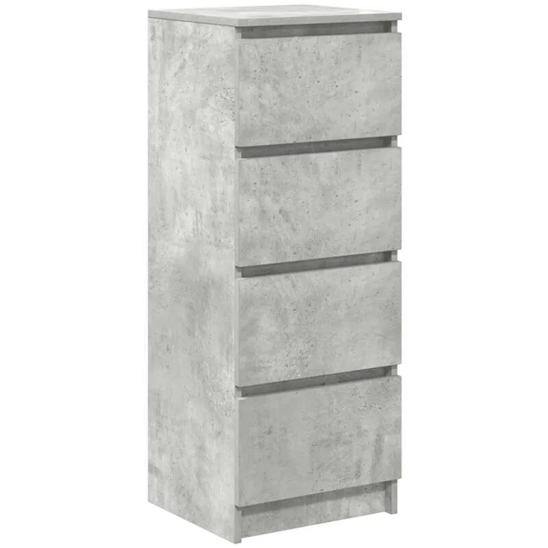 Credenza Grigio Cemento 37,5x35x99 cm in Legno Multistrato Vidaxl