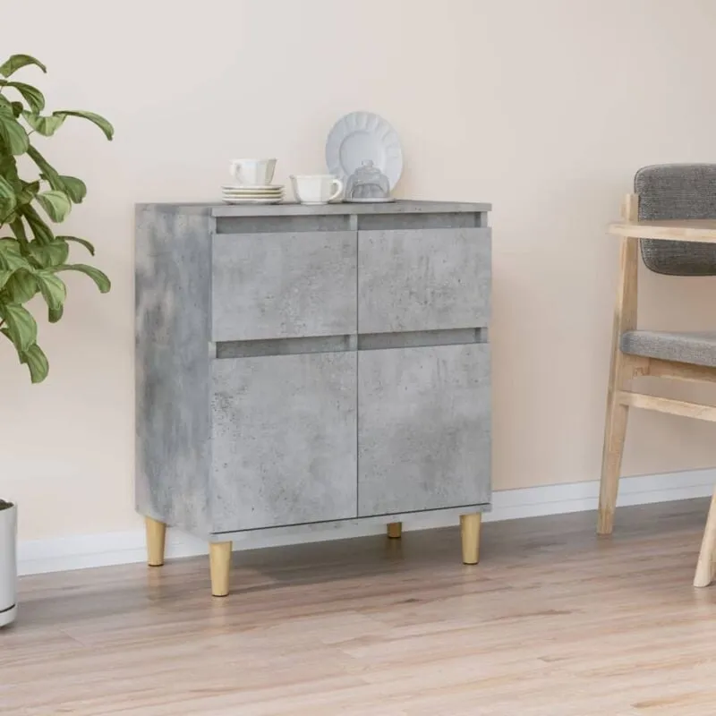 Credenza, Madia per salotto Grigio Cemento 60x35x70 cm in Legno Multistrato Vidaxl