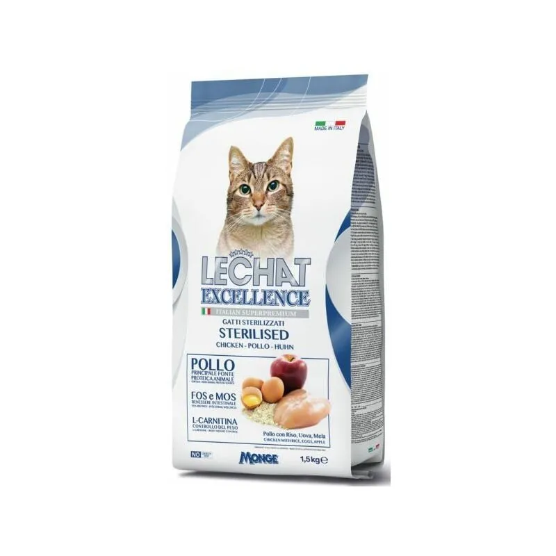 Monge - Lechat Excellence Gatto Sterilizzato al Pollo 1,5 kg