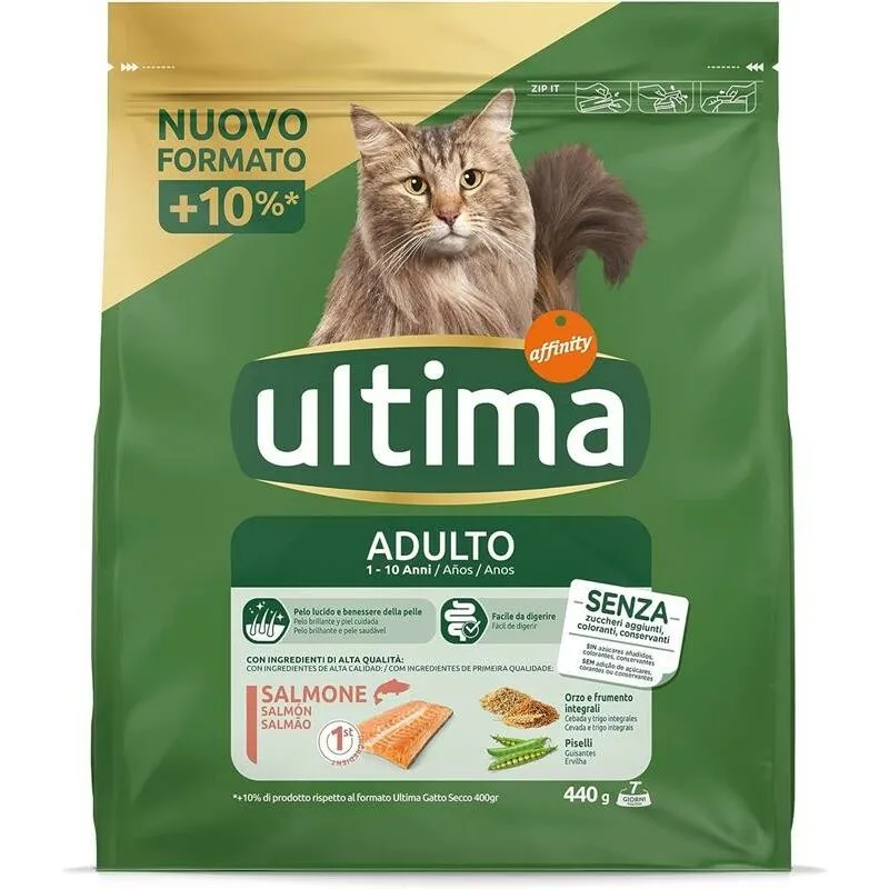  - crocchette per gatto adulto 1-10 anni 440 gr facile da digerire gusto salmone