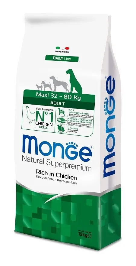 Monge - Natural Superpremium per Cane Adult Maxi Ricco di Pollo da 12 Kg