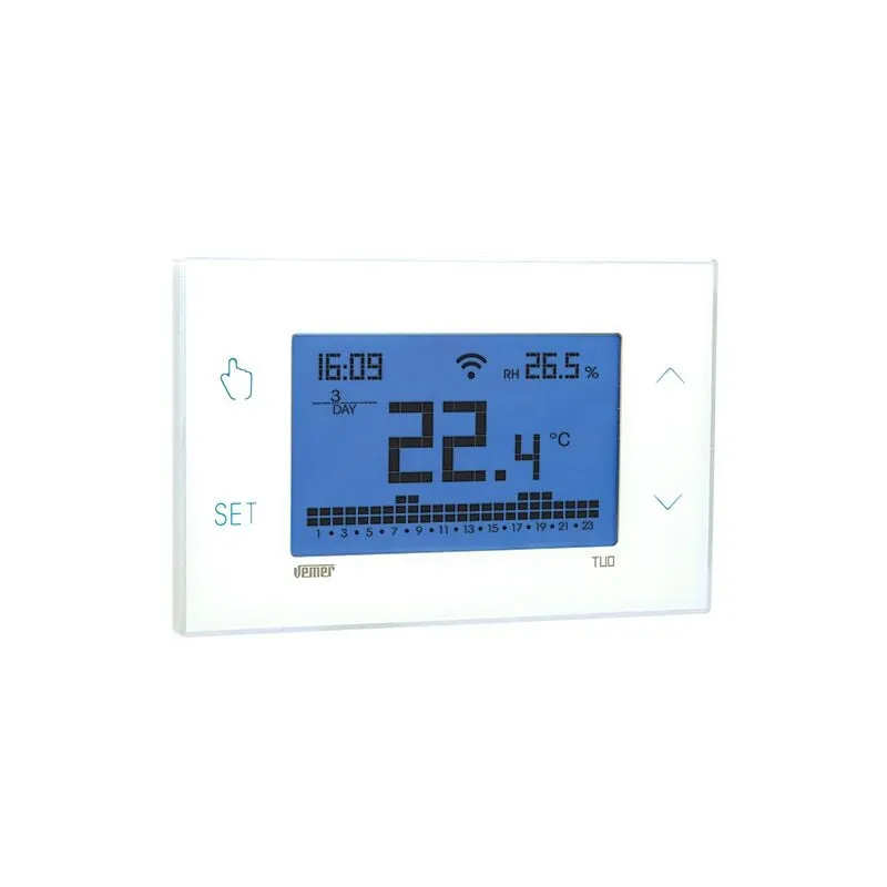 Iperbriko - Cronotermostato wifi settimanale touch screen bianco