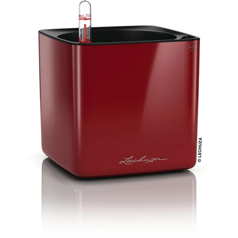 Vaso da interno cube Glossy Singolo 14 cm - Rosso Scarlatto opaco - Rosso Scarlatto opaco