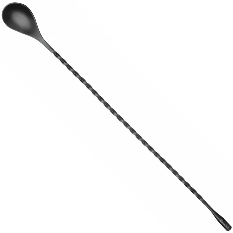 Cucchiaio da barista per drink e cocktail, lungo 385 x 35 mm - nero