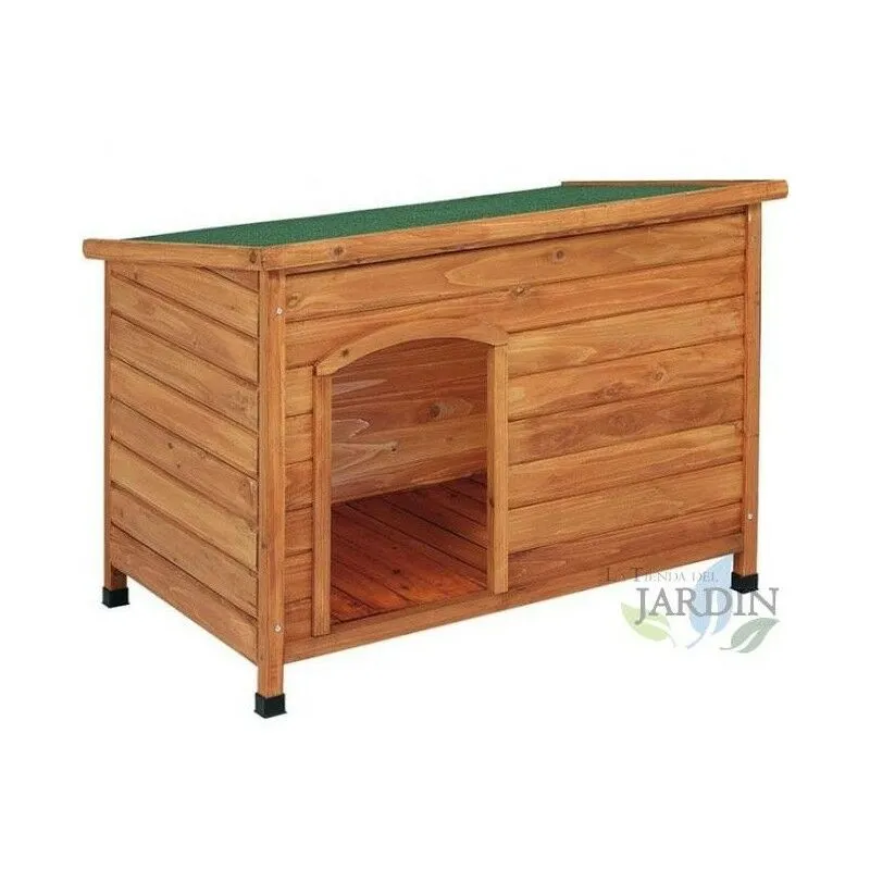 Suinga - Cuccia in legno per cani, modello m: 104 x 70 x 66 cm. Tetto a terrazza