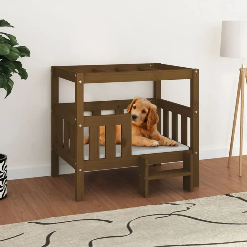 Vidaxl - Cuccia per Cani Ambra 75,5x63,5x70 cm in Legno Massello di Pino