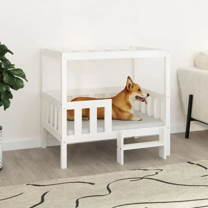 Vidaxl - Cuccia per Cani Bianco 95,5x73,5x90cm in Legno Massello di Pino