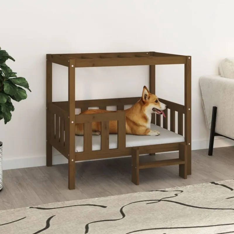 Vidaxl - Cuccia per Cani Ambra 95,5x73,5x90 cm in Legno Massello di Pino