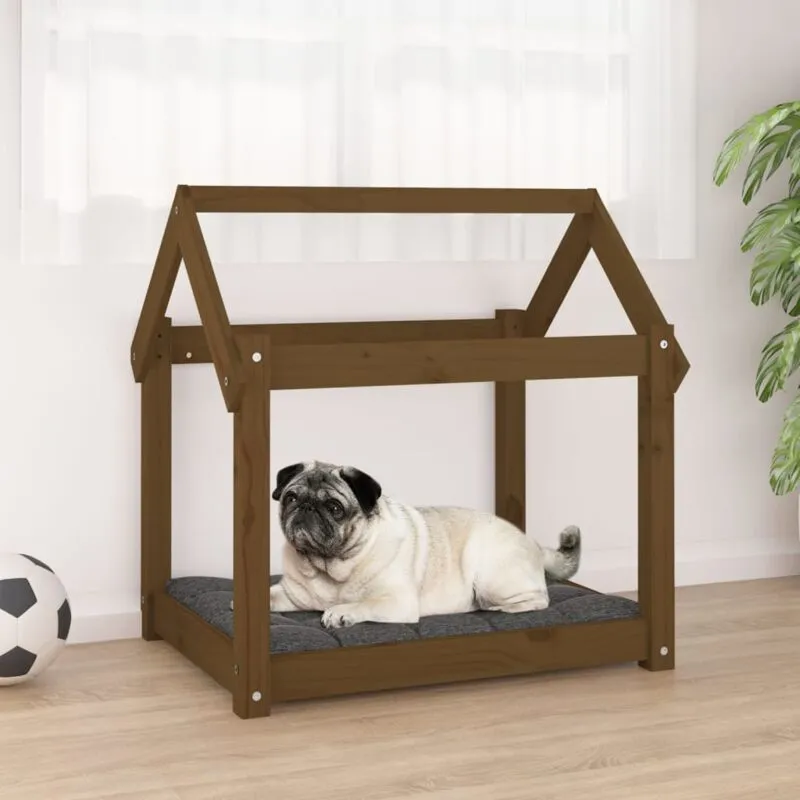 Vidaxl - Cuccia per Cani Ambra 71x55x70 cm in Legno Massello di Pino