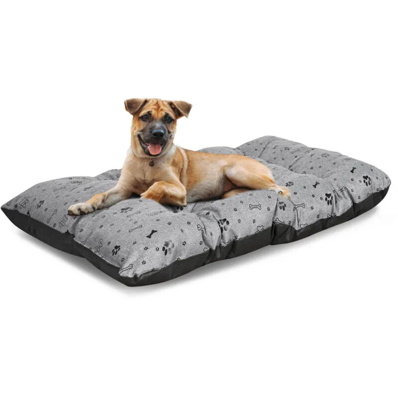 Cuccia per cani PRESTIGE cuscino 100x70 cm impermeabile osso nero