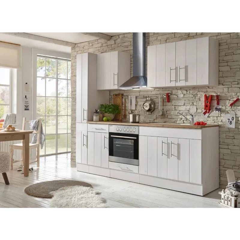 Cucina blocco cucina blocco cucina rustico larice bianco Anton 240 cm Respecta