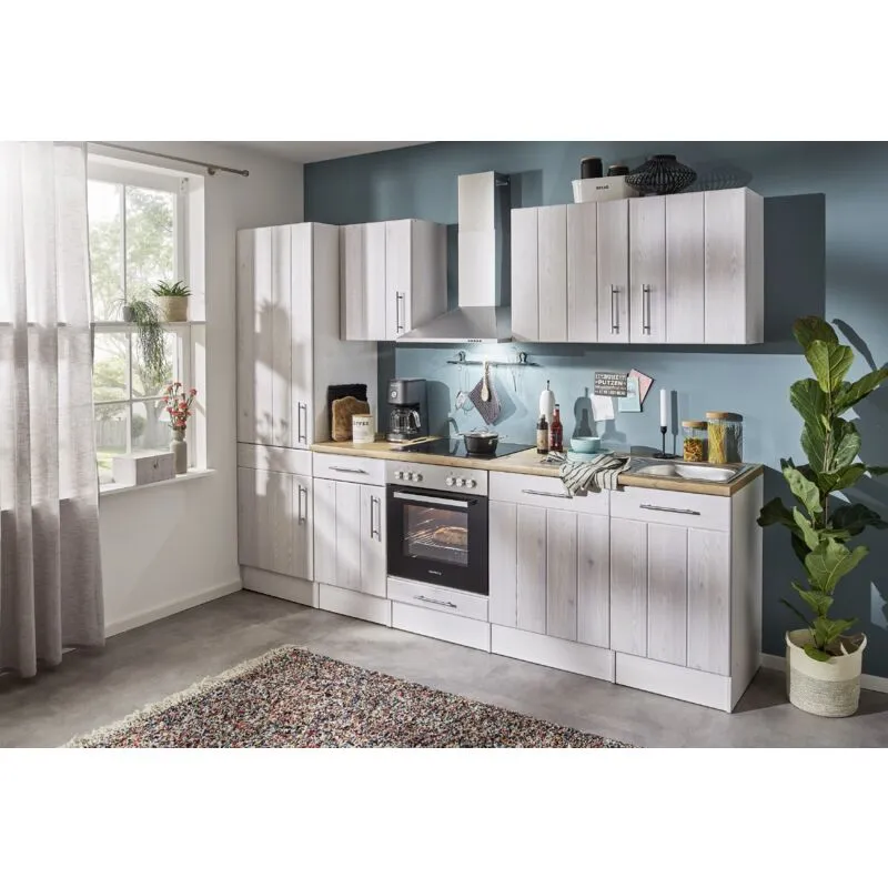 Cucina blocco cucina blocco cucina rustico larice bianco Anton 280 cm Respecta