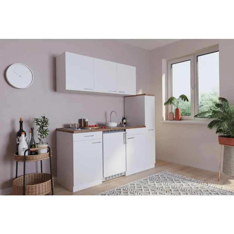  - Cucina Minicucina Cucina singola Blocco cucina Blocco cucina bianco Luis 180 cm Respecta