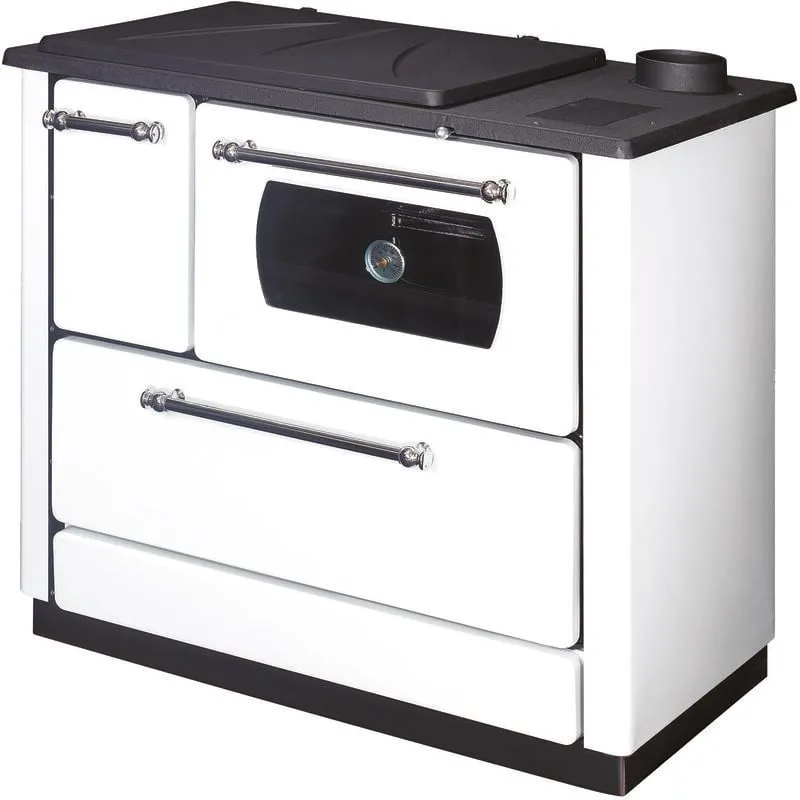 Recasashop - stufa cucina alegna con forno 9KW popular bianca 90x58xH90 cm