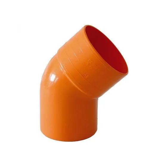 Dianflex - curva aperta 45° pvc rosso Diam. 160 mm per tubi di scarico idraulici