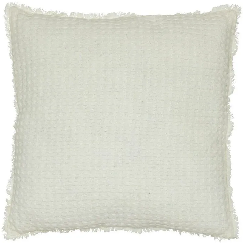 Cuscino a nido d ape widdy 45x45cm bianco avorio Atmosphera créateur d'intérieur - Bianco