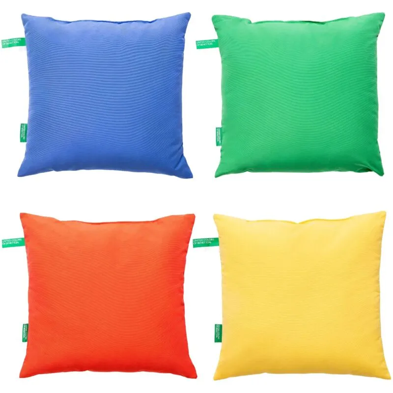 Set 4 Cuscini 45x45 cm (1 rosso + 1 giallo + 1 verde + 1 blu) - 200GSM - Verde+Blu+Giallo+Rosso - 