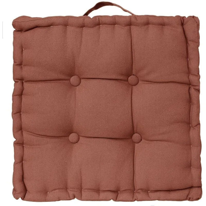 Atmosphera - Cuscino da pavimento rosa terracotta 40x40cm créateur d'intérieur - Terracotta