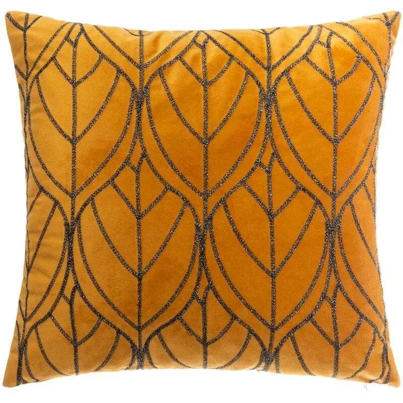 Cuscino lurex giallo senape 40x40cm - lur ocra 40 x 40 Atmosphera créateur d'intérieur - Ocra