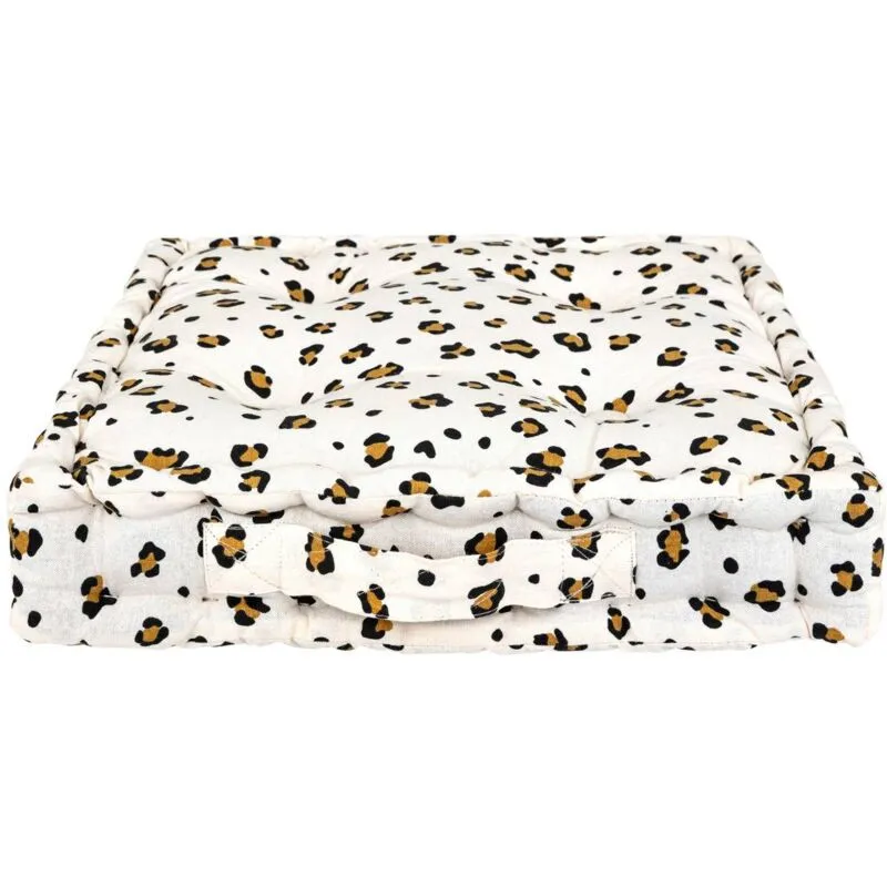 Atmosphera - Cuscino leopardato per bambini telio giallo nero 40x40cm créateur d'intérieur - Multicolore