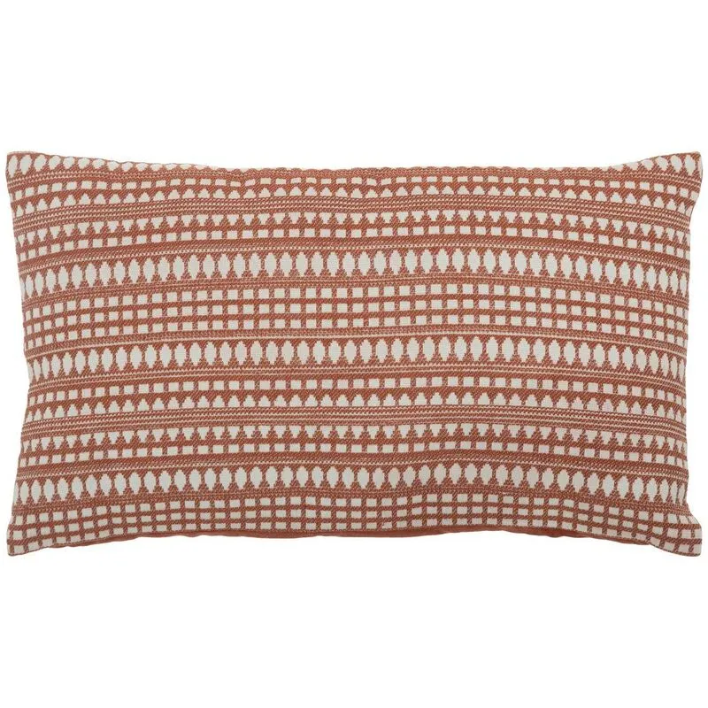 Cuscino con motivo jacquard micah 30x50cm rosa terracotta Atmosphera créateur d'intérieur - Terracotta