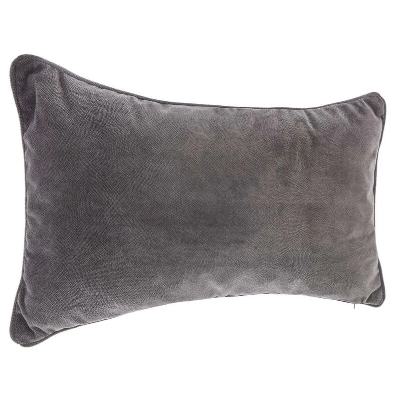 Cuscino in cotone grigio ardesia linah 30x50cm - cuscino, grigio scuro, poliestere, dimensioni 30x50 cm Atmosphera créateur d'intérieur - Grigio