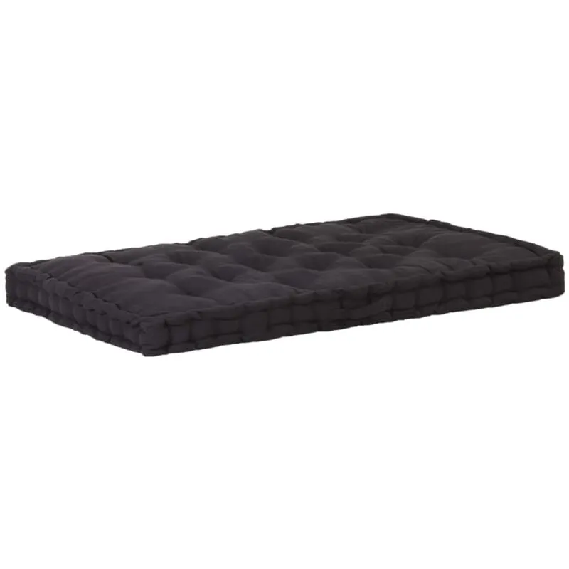 Vidaxl - Cuscino per Pallet e Pavimento in Cotone 120x80x10 cm Nero