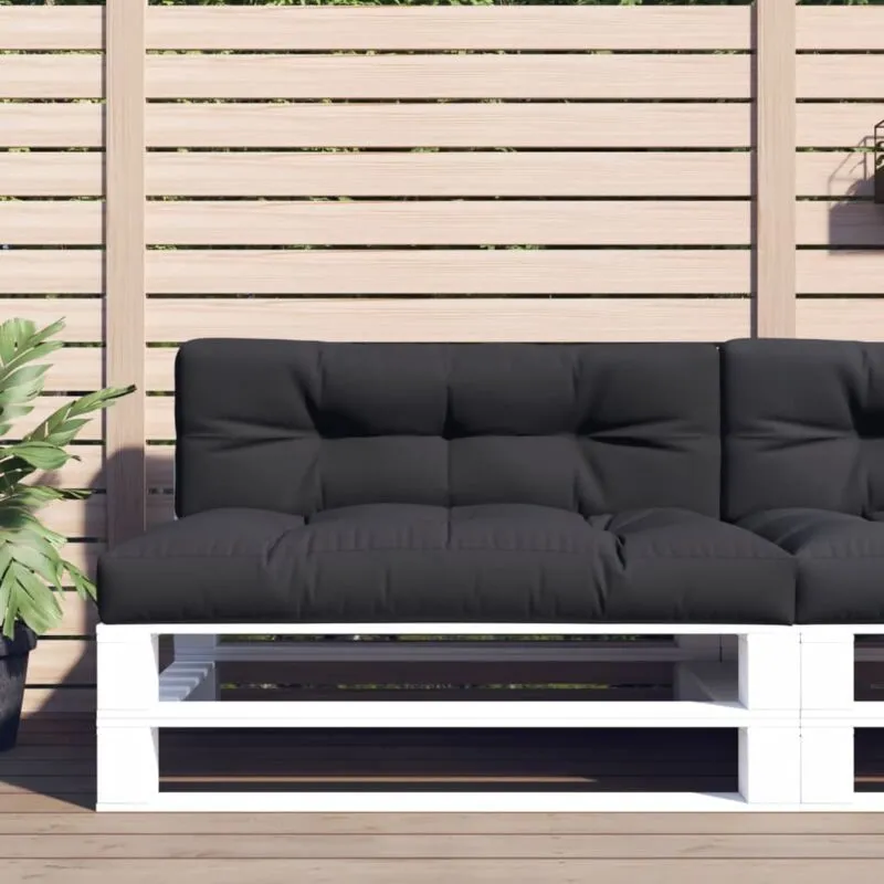 Torana - Cuscino per Pallet Nero 120x40x12 cm in Tessuto