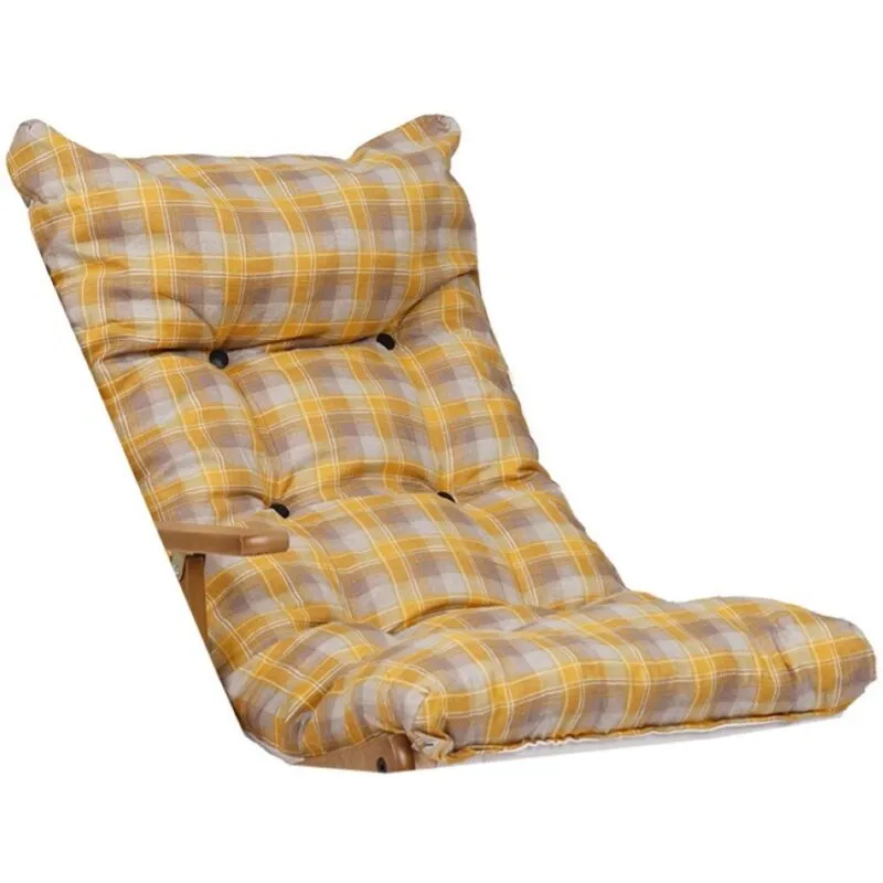 Cuscino per sdraio dondolo poltrona relax imbottito - stile scozzese Yellow New