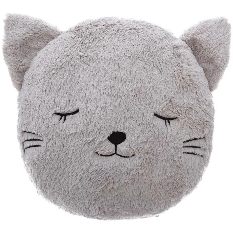 Cuscino gatto grigio per bambini d28cm Atmosphera créateur d'intérieur - Gatto