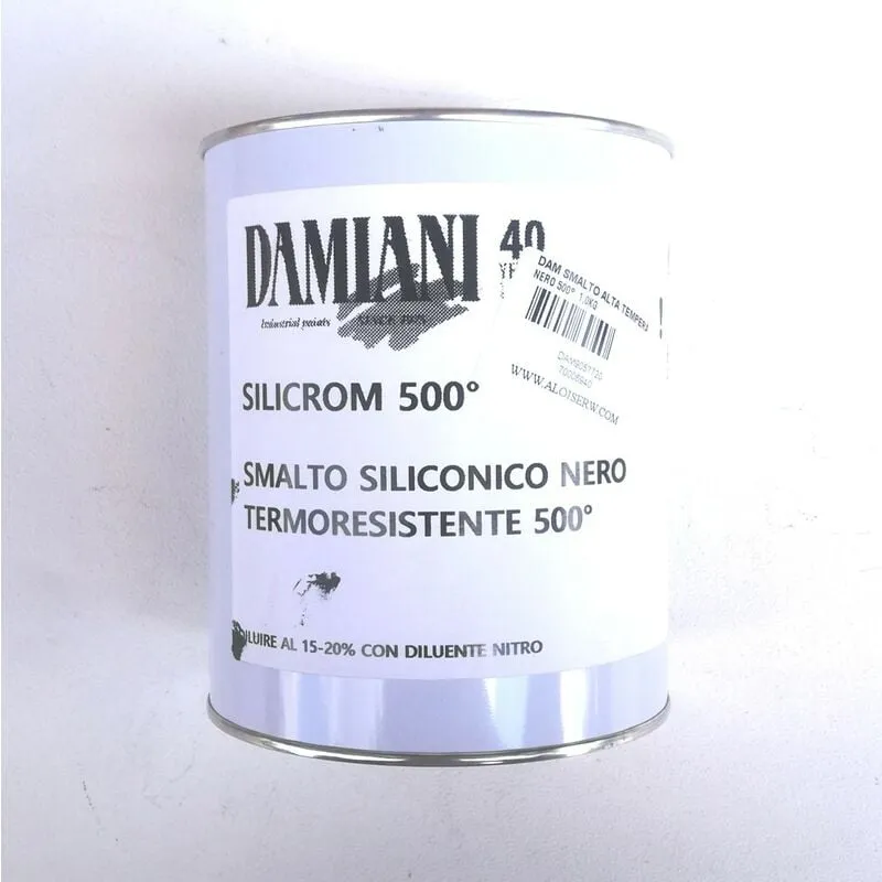 Damiani - silicrom 1kg smalto siliconico per alta temperatura - max 500°c, colore alluminio