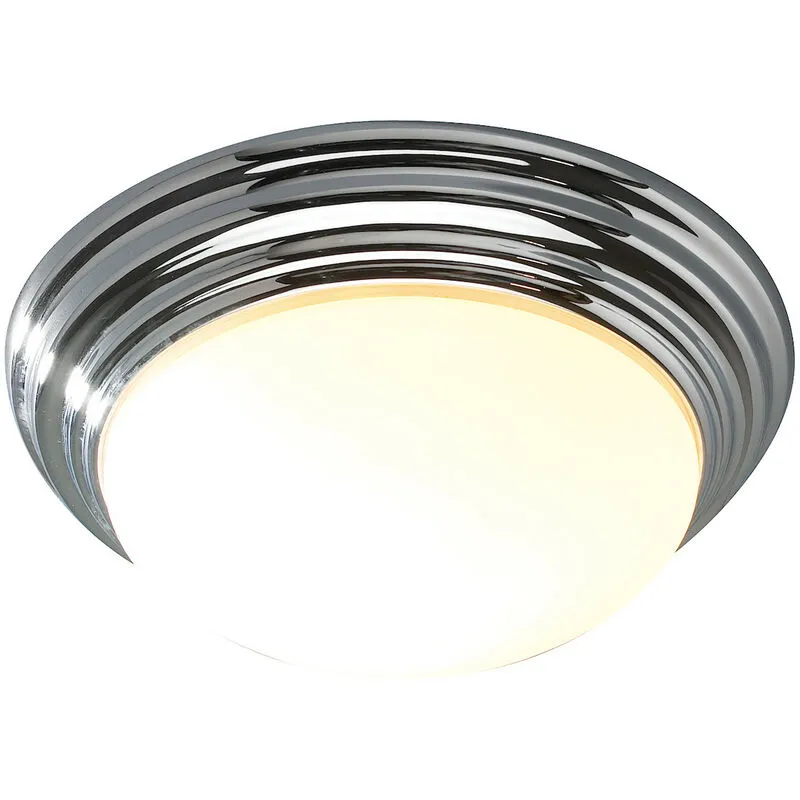 Dar Lighting - dar barclay - Plafoniera tonda a filo ciotola piccola cromo lucido IP44