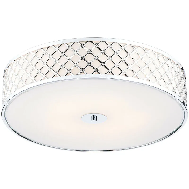 Dar Lighting - dar civic - Plafoniera Cilindrica Filo Grande Cromo Lucido, 5x E14