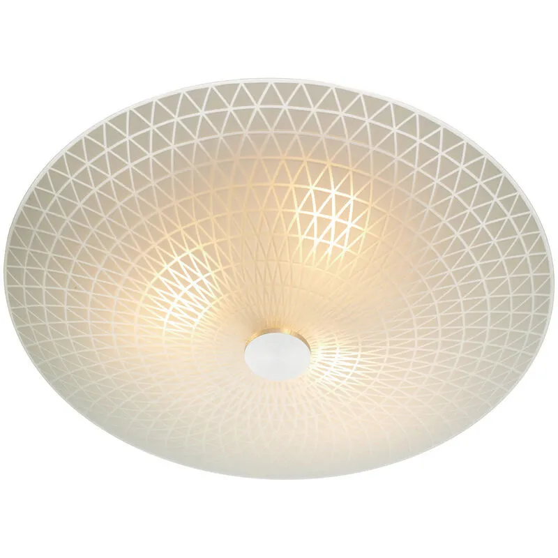 Dar Lighting - dar colby - Plafoniera a filo in vetro modellato, 3x E27