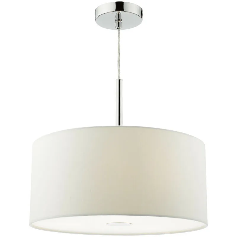 Dar ronda - Lampada a sospensione cilindrica 40 cm Bianco, 3x E27