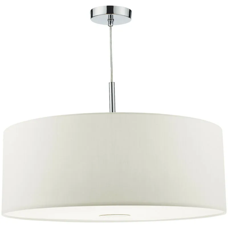 Dar ronda - Lampada a sospensione cilindrica 60 cm bianca, 3x E27