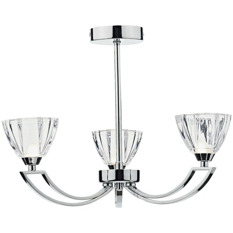 Dar Lighting - dar vito - Lampada da soffitto semi-filo Cromo lucido, 3x G9