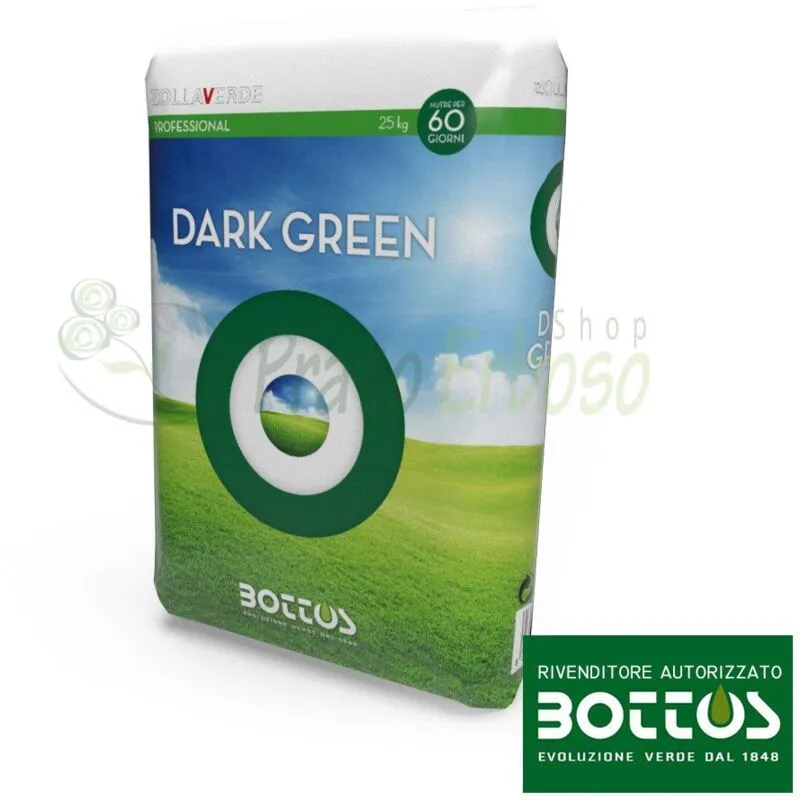 Dark Green 11-0-0 + 3 MgO + 4.5 Fe - Fertilizzante per prato da 25 Kg